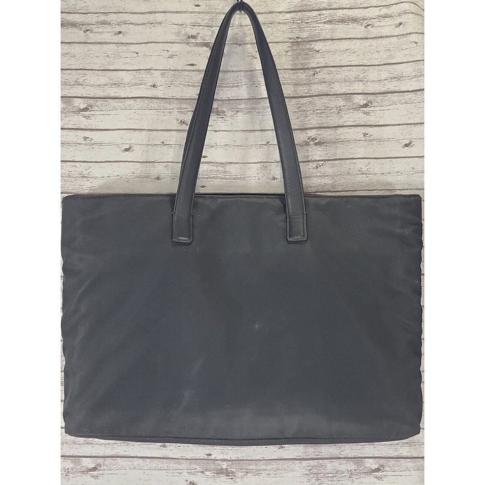 Coach New York‎ Mercer 5117 Black Twill & Leather Trim Padded Laptop Bag Tote